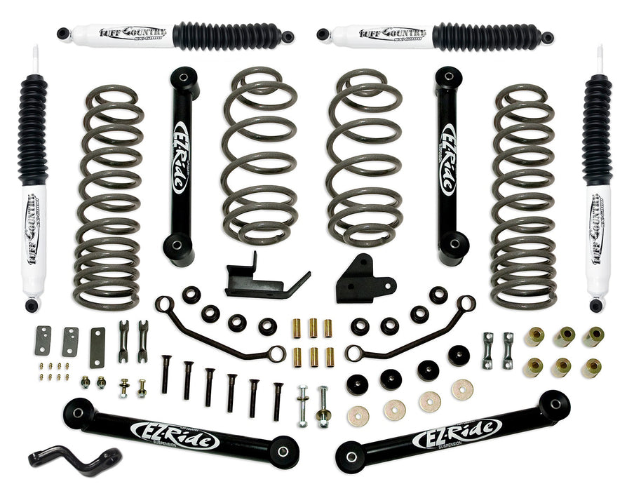 Tuff Country 44900KH 4 Inch Lift Kit 97-06 Jeep Wrangler TJ EZ-Ride Lift Kit w/ SX6000 Shocks Tuff Country - Truck Part Superstore