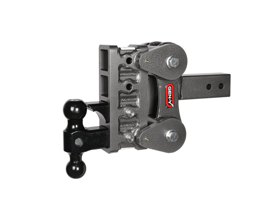 GEN-Y Hitch GH-2324 The BOSS TORSION-FLEX 2.5" Shank 5" Drop 1.1K TW 10K Hitch Dual-Ball Pintle Lock - Truck Part Superstore