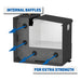 UWS ST-85-COMBO-MB Matte Black 85-Gallon Steel-Aluminum Combo Transfer Tank - Truck Part Superstore