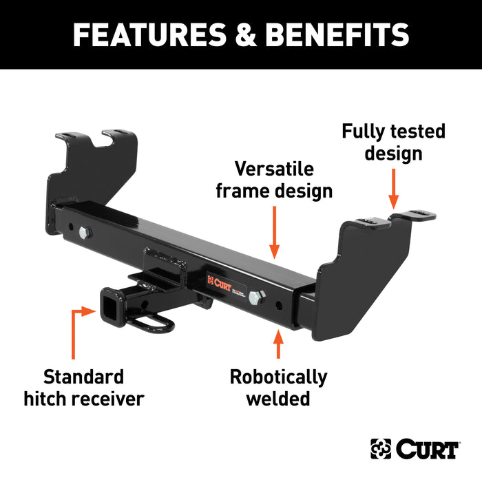 CURT 12923 Class 2 Multi-Fit Trailer Hitch with 1-1/4in. Receiver - Truck Part Superstore