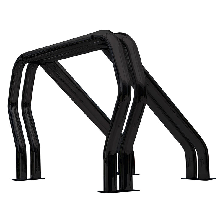 Go Rhino 9809560DDB Bed Bars Complete Kit - Double Bar/Double Kicker (Between wheel wells) - Black - Truck Part Superstore