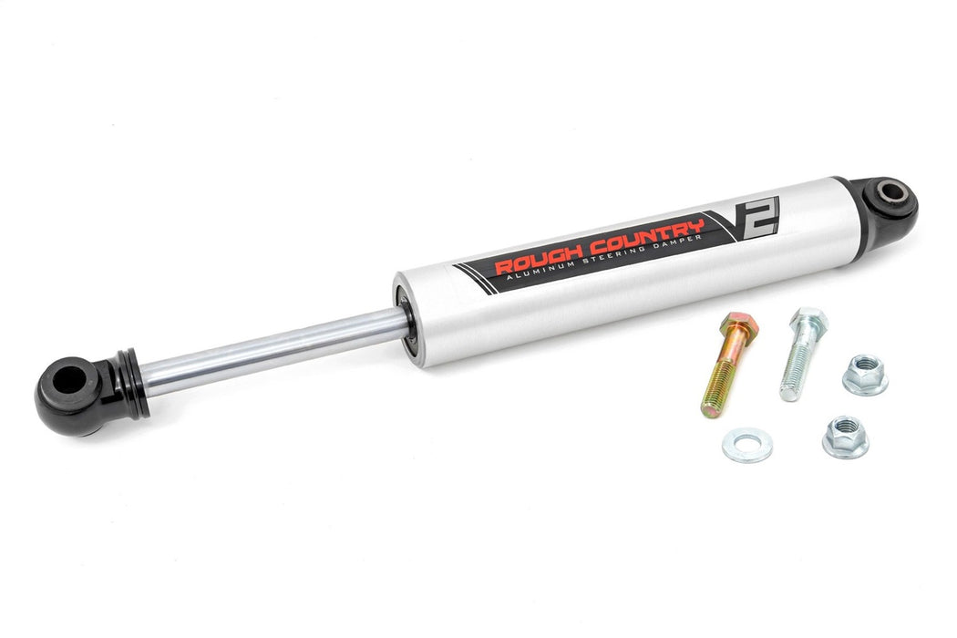 Rough Country 8736870 V2 Steering Stabilizer Diesel 16-21 Nissan Titan XD 2WD/4WD Rough Country - Truck Part Superstore