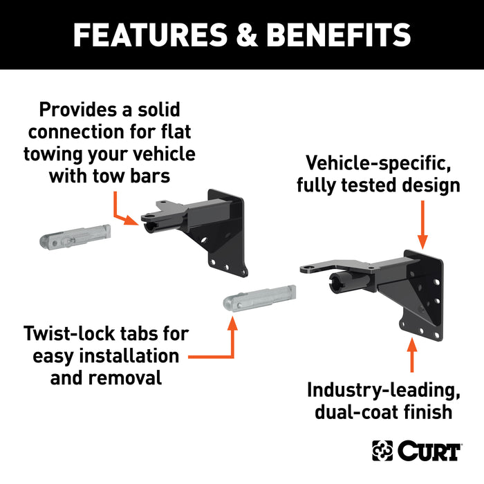 CURT 70103 Custom Tow Bar Base Plate; Select Jeep Cherokee - Truck Part Superstore