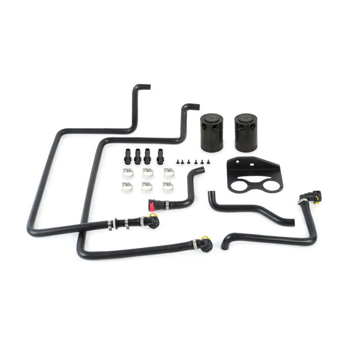 Mishimoto MMBCC-F27T-15SBE Baffled Oil Catch Can, fits Ford F-150 2.7L EcoBoost 2015-2017 - Truck Part Superstore