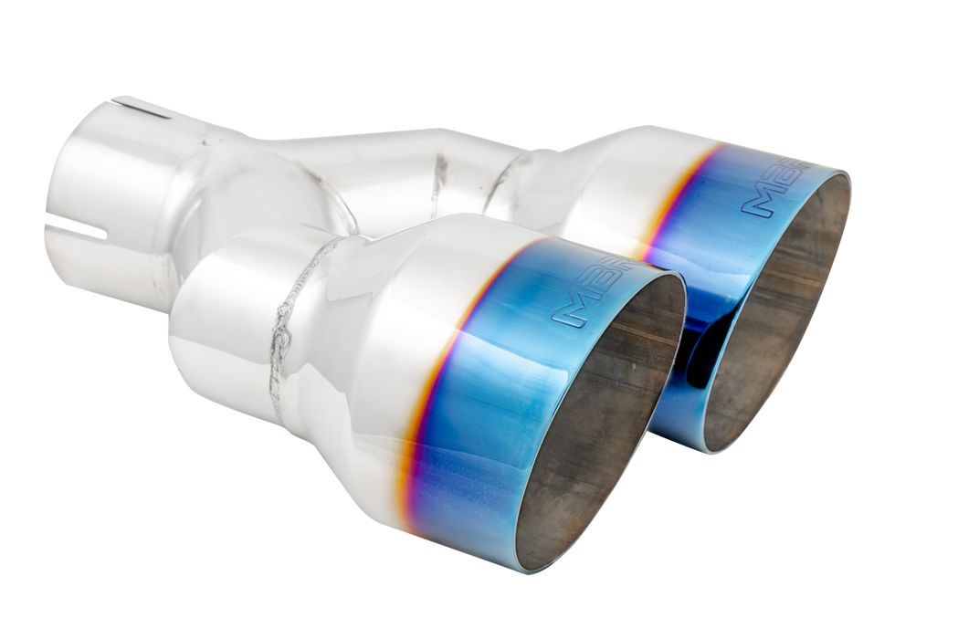 MBRP Exhaust T5178BE 2.5" Inlet Exhaust Tip. T304 Stainless Steel, Burnt End. - Truck Part Superstore
