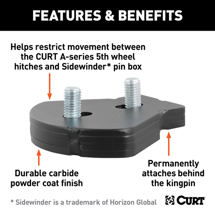 CURT 16992 CURT 16992 A-Series 5th Wheel Wedge Kit for Rotating Pin Box - Truck Part Superstore