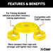 CURT 83066 CURT 83066 30-Foot Yellow Nylon Recovery Tow Strap; 18;000 lbs Break Strength - Truck Part Superstore