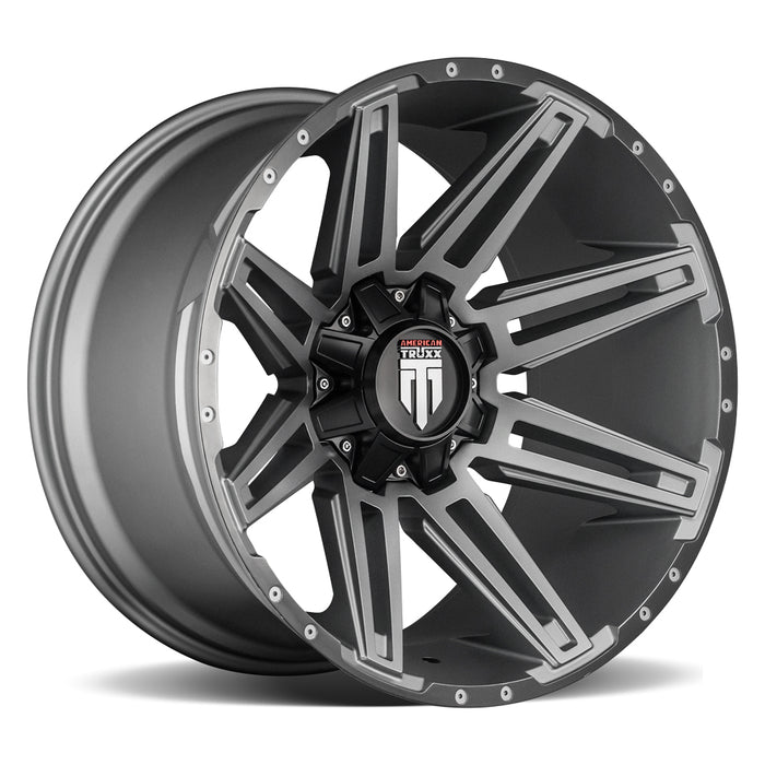 AMERICAN TRUXX AT1903-2970GM-12 AT1903 BOOM MATTE GUNMETAL 20X9 8-170 -12mm 125.2mm - Truck Part Superstore