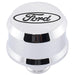 ProForm 302-439 Slant-Edge Aluminum Push-In Air Breather Cap Chrome Finish Recessed Black Oval Ford Emblem Proform - Truck Part Superstore