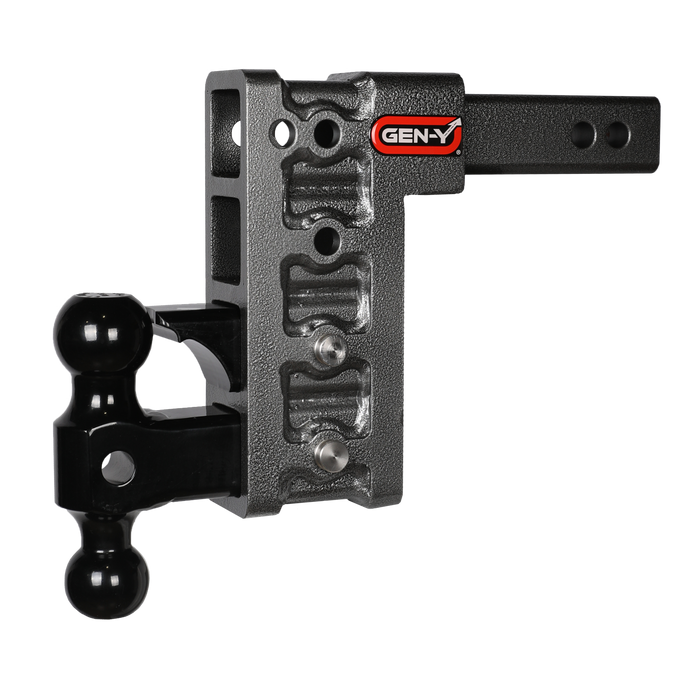 GEN-Y Hitch GH-324 MEGA-DUTY 2" Shank 7.5" Drop 1.5K TW 10K Hitch with Dual-Ball & Pintle Lock - Truck Part Superstore