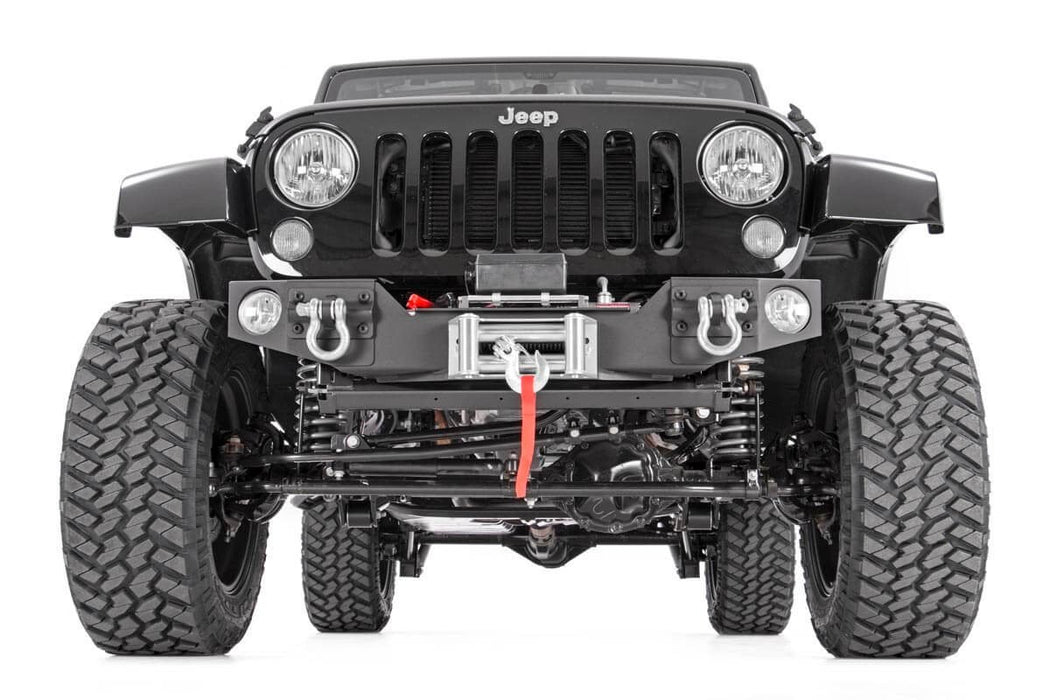 Rough Country 1062 Jeep Hybrid Stubby Winch Bumper w/Fog Mounts 07-18 Wrangler JK Rough Country - Truck Part Superstore