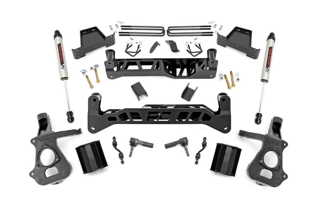 Rough Country 18770 7 Inch Suspension Lift Kit w/V2 14-18 Silverado/Sierra 1500 2WD Aluminum/Stamped Steel Rough Country - Truck Part Superstore