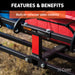 CURT 18145 48in. x 20in. Black Steel Basket Cargo Carrier (1-1/4in.; 2in. Adapter; 500 lbs. - Truck Part Superstore