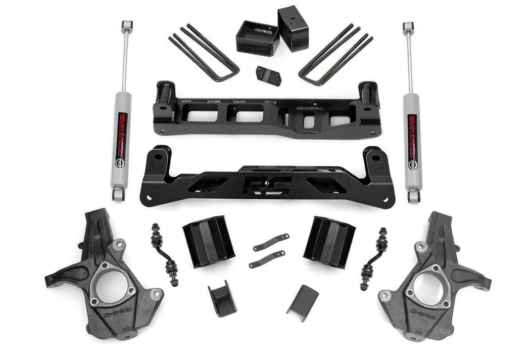 Rough Country 24831 5 Inch Suspension Lift Kit No Struts w/N2.0 14-18 Silverado/Sierra 1500 2WD Aluminum/Stamped Steel Rough Country - Truck Part Superstore