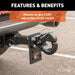 CURT 48205 Pintle Hook (10;000 lbs.; 2-1/2in. or 3in. Lunette Rings) - Truck Part Superstore