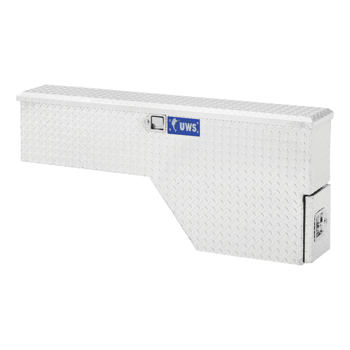 UWS FW-48-DS-D Bright Aluminum 48in. Driver-Side Wheel Well Tool Box (LTL Shipping Only) - Truck Part Superstore