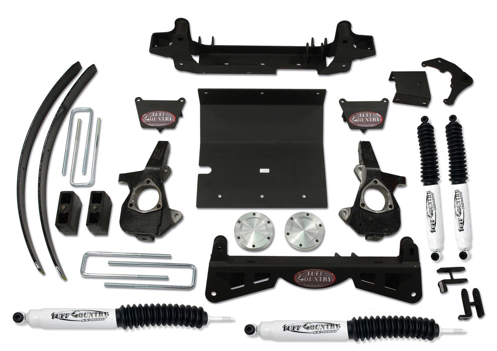 Tuff Country 14960KN 4 Inch Lift Kit 2006 Silverado/Sierra 1500 w/ SX8000 Shocks w/3 Piece Sub Frame w/o Factory Air Ride Shocks Tuff Country - Truck Part Superstore