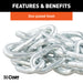 CURT 80302 35in. Safety Chain with 1 Clevis Hook (7;800 lbs; Clear Zinc) - Truck Part Superstore