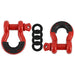 Mishimoto BNDR-RD 3/4" Steel D-Ring Shackle Set, 2 Pieces, Red - Truck Part Superstore