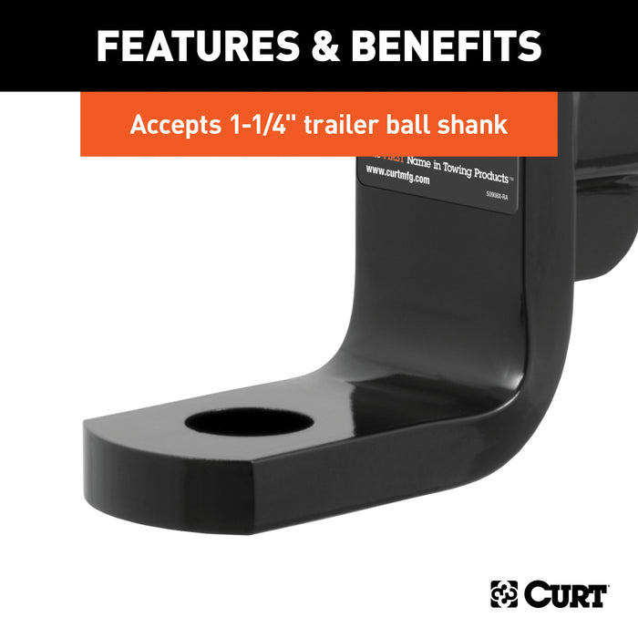 CURT 45310 Class 4 Ball Mount (2in. Shank; 10;000 lbs.; 2in. Drop; 9-3/8in. Long) - Truck Part Superstore