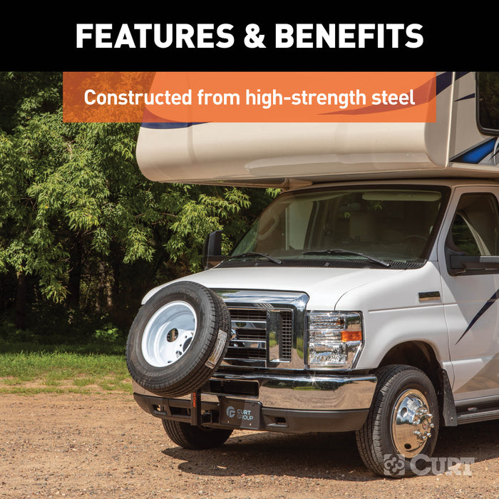 CURT 31006 CURT 31006 24-Inch High Trailer Hitch Spare Tire Mount for 2-inch Receiver - Truck Part Superstore