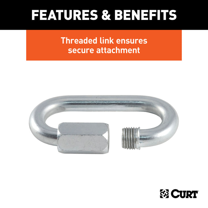 CURT 82901 5/16in. Quick Link (8;800 lbs. Breaking Strength; Packaged) - Truck Part Superstore