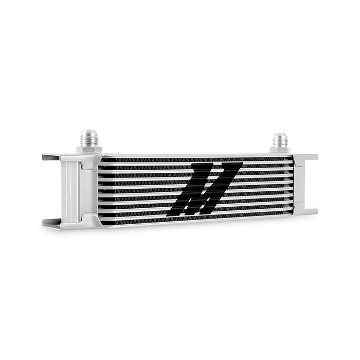 Mishimoto MMOC-10-8SL Universal 10-Row Oil Cooler, -8AN, Silver - Truck Part Superstore