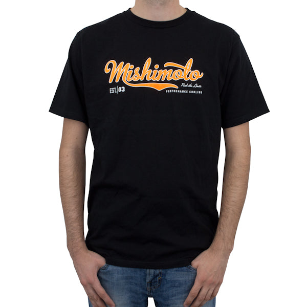 Mishimoto MMAPL-SCRIPT-BK2XL Mishimoto Men-fts Athletic Script T-Shirt, Black - Truck Part Superstore