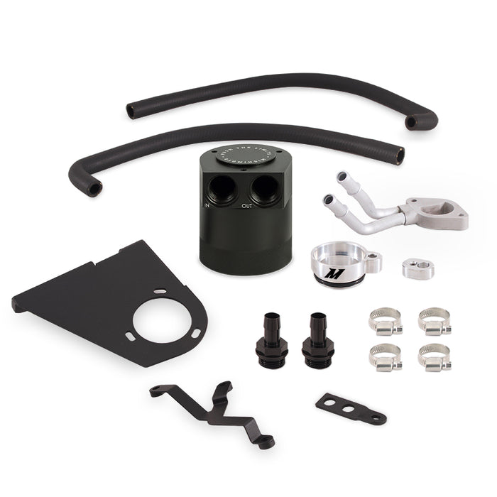 Mishimoto MMBCC-F2D-17BE Baffled Oil Catch Can Kit, fits Ford 6.7L Powerstroke 2017+ - Truck Part Superstore