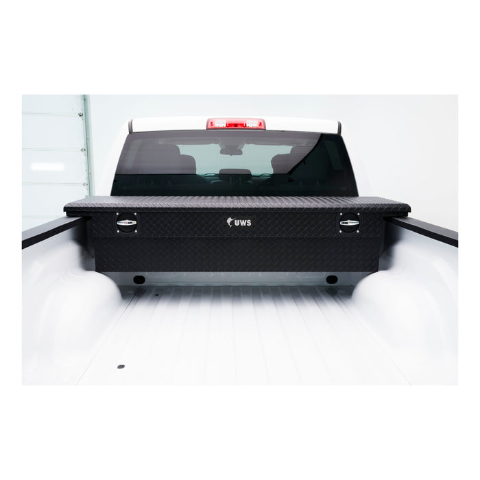 UWS SL-69-LP-MB Matte Black 69in. Secure Lock Truck Tool Box; Low Profile (LTL Shipping Only) - Truck Part Superstore