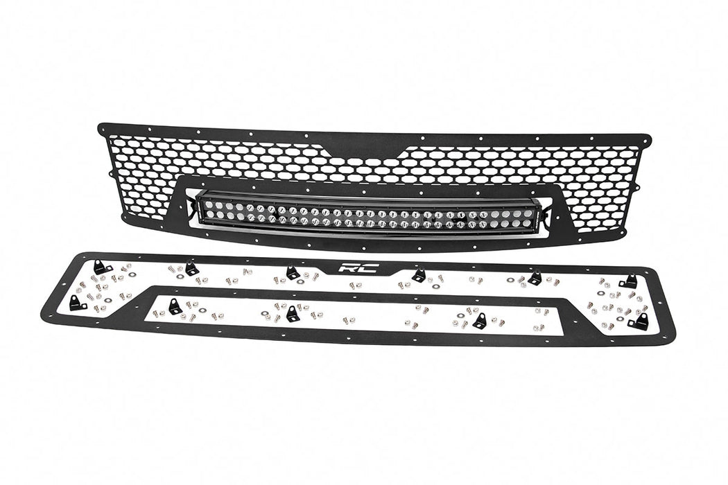 Rough Country 70196 Chevrolet Mesh Grille w/30 Inch Dual Row Black Series LED 07-13 Silverado 1500 Rough Country - Truck Part Superstore