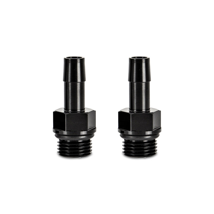 Mishimoto MMFT-M16-38BK Mishimoto M16x1.5 to 3/8-in Hose Barb Aluminum Fittings, Pack of 2 - Truck Part Superstore