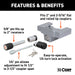 CURT 23088 Hitch/Coupler Lock Set (2in. Receiver; 1/2in. to 2-1/2in. Latch; 2in./2-5/16in. - Truck Part Superstore