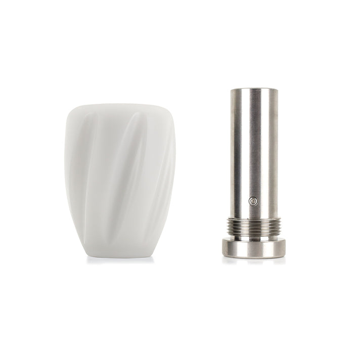 Mishimoto MMSK-TWST-WH Mishimoto Weighted Steel Core Shift Knob, Twist, White - Truck Part Superstore