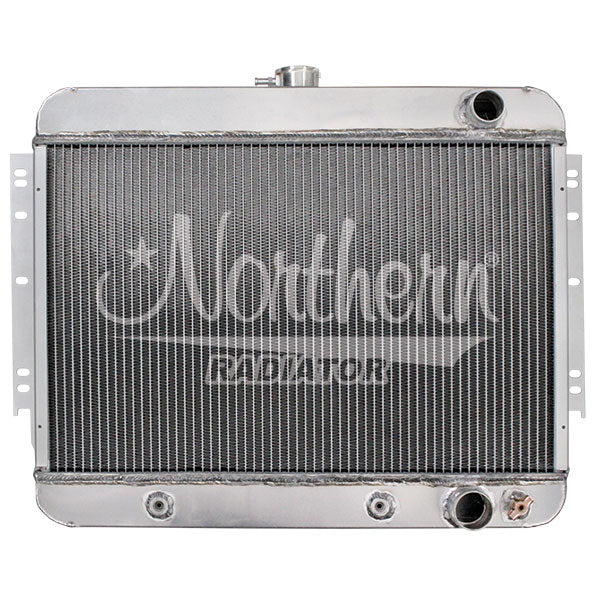 Northern Radiator 205200 Muscle Car Radiator - 20 1/2 X 24 3/4 X 3 (Downflow) W/ Connections On Right - Truck Part Superstore