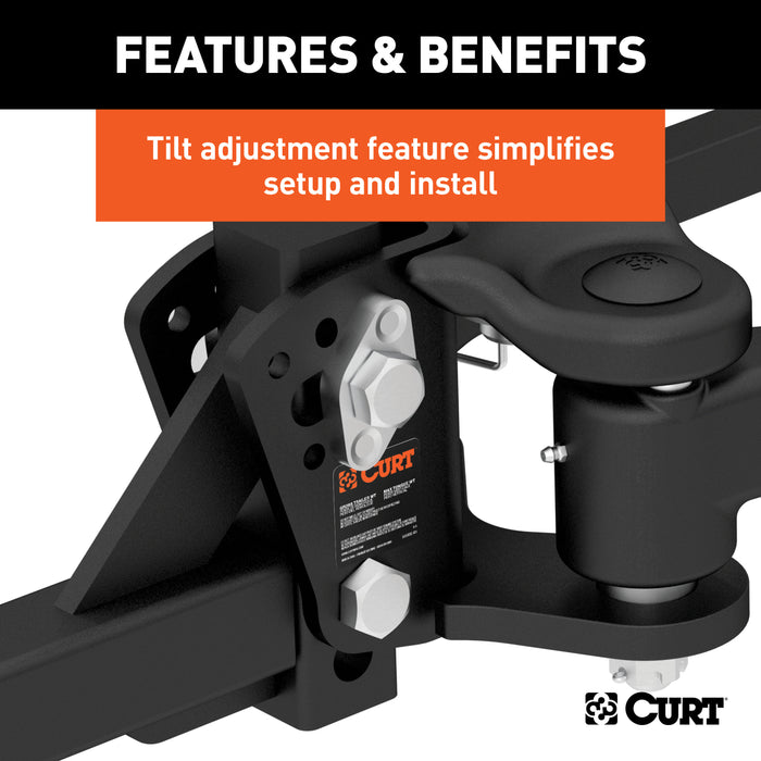CURT 17500 TruTrack 4P Weight Distribution Hitch with 4x Sway Control; 8-10K - Truck Part Superstore