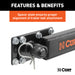 CURT 17322 Short Trunnion Bar Weight Distribution Hitch with Sway Control (8-10K; 28-3/8in. - Truck Part Superstore