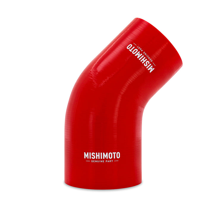 Mishimoto MMCP-R45-3040RD Mishimoto 45-Degree Silicone Transition Coupler, 3.00-in to 4.00-in, Red - Truck Part Superstore