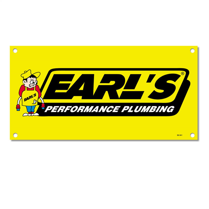 Earl's Performance 36-341 Earls Vinyl Banner; 18 in. x 36 in.; - Truck Part Superstore