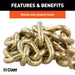 CURT 80304 35in. Safety Chain with 1 Clevis Hook (18;800 lbs; Yellow Zinc) - Truck Part Superstore