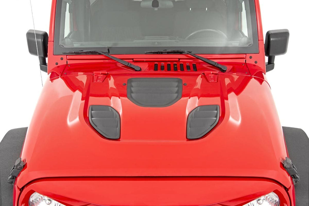 Rough Country 10525 Jeep Vented Performance Hood 07-18 Wrangler JK Rough Country - Truck Part Superstore