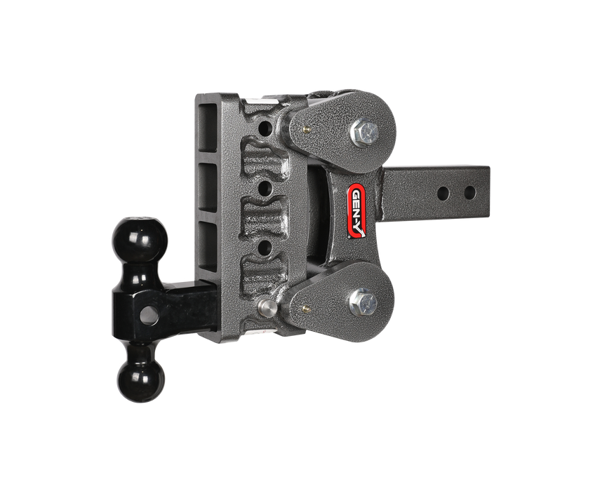 GEN-Y Hitch GH-2314 The BOSS TORSION-FLEX 2.5" Shank 5" Drop 1.1K TW 10K Hitch & GH-031 Dual-Ball - Truck Part Superstore