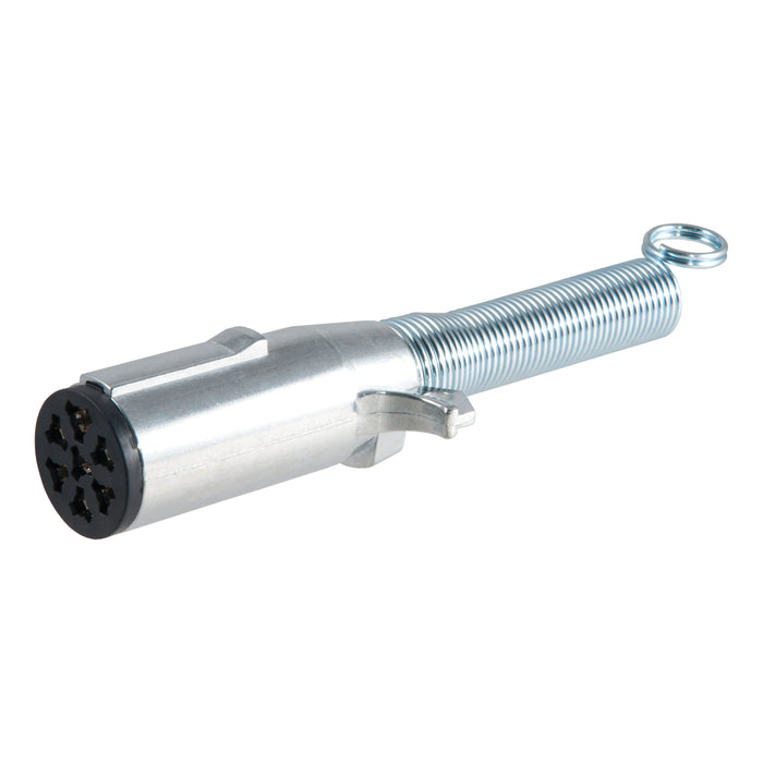CURT 58181 CURT 58181 Trailer-Side 7-Pin Round Wiring Harness Socket with Spring - Truck Part Superstore