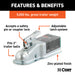 CURT 25100 2in. Straight-Tongue Coupler with Posi-Lock (3in. Channel; 5;000 lbs; Zinc) - Truck Part Superstore
