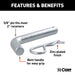 CURT 21500 CURT 21500 Trailer Hitch Pin/Clip; 5/8-Inch Diameter; Fits 2-Inch Receiver - Truck Part Superstore
