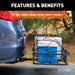 CURT 18145 48in. x 20in. Black Steel Basket Cargo Carrier (1-1/4in.; 2in. Adapter; 500 lbs. - Truck Part Superstore