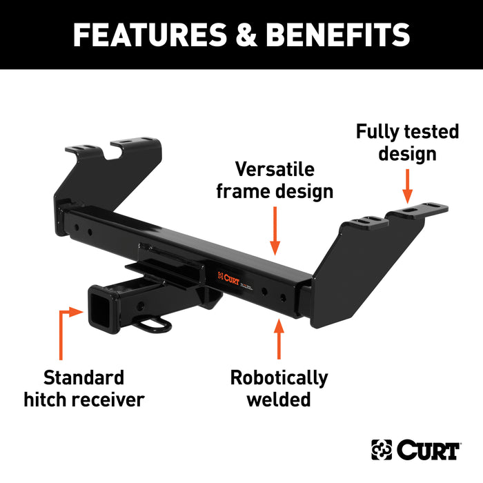CURT 13900 CURT 13900 Multi-Fit Class 3 Adjustable Hitch; 2-Inch Receiver; 5;000 lbs. - Truck Part Superstore