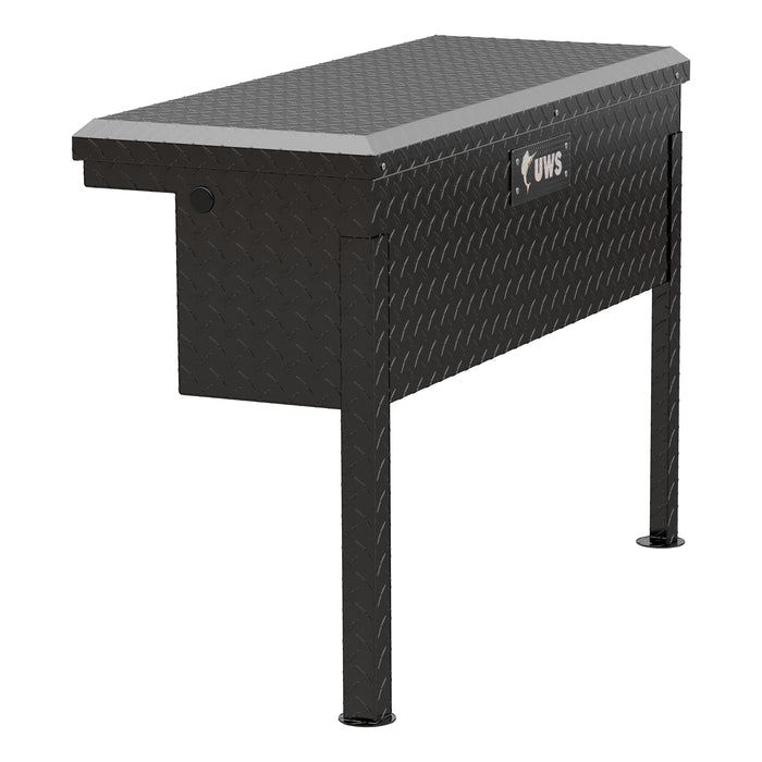 UWS TBSM-36-LP-BLK Gloss Black Aluminum 36in. Truck Side Tool Box; Low Profile (LTL Shipping Only) - Truck Part Superstore