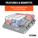 CURT 18200 CURT 18200 44 x 38-Inch Elastic Cargo Net with Hooks for Roof Basket - Truck Part Superstore