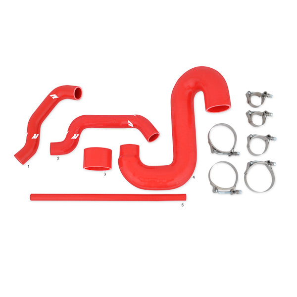 Mishimoto MMTMIC-WRX-01SLRD Subaru WRX/STI Perf. Top-Mount Intercooler Kit (silver w/ red pipe), 2002-2007 - Truck Part Superstore